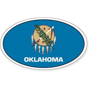 Cafepress Oklahoma state flag sticker sticker oval car sticker sticker in Saudi Arabia
