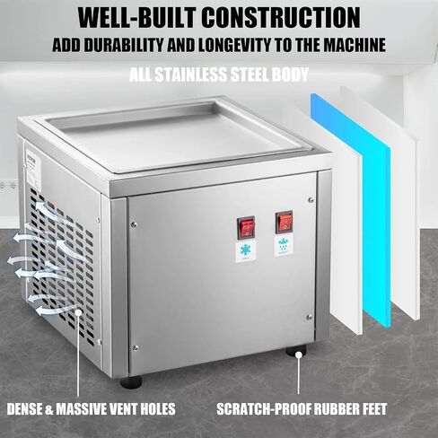 Fried Ice Cream Roll Machine,Commercial Rolled Ice Cream Machine,Yogurt Cream Machine in Saudi Arabia