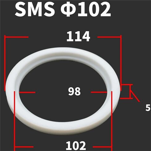 19 25 32 38 45 51 63 76 89 102mm Food Grade PTFE Sealing Gasket Strip for Sanitary SMS Union Homebrew(SMS 102mm) in Kuwait