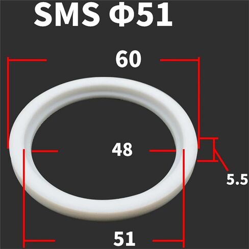 19 25 32 38 45 51 63 76 89 102mm Food Grade PTFE Sealing Gasket Strip for Sanitary SMS Union Homebrew(SMS 102mm) in Kuwait