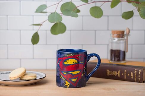 Silver Buffalo DC Comics Wonder Woman Uniform Glitter Ceramic Mug, 14 Ounces in Saudi Arabia