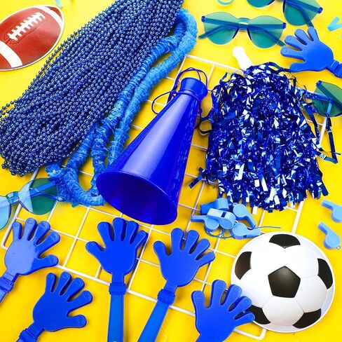 Soulchen 180 Pcs Team Spirit Accessories Noise Makers Day Kit,Red | For Sporting Events Games, Whistles Clappers Megaphones Thunder Sticks Pom Poms Beads Wristbands Stickers, Cheerleading in Saudi Arabia
