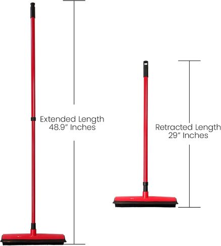 Pet Hair Removal Broom Cleaning Tools Carpet Take with -18" Adjustable Long Handle Dog Hair Removal Tools Carpet Scraper Reused Red in Saudi Arabia