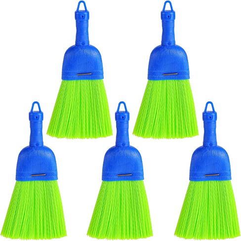 5 Pcs Whisk Broom Poly Fiber Handheld Brush Hand Broom Outdoor Broom Car Broom with Hang Hole for Cleaning Indoor Porches Floors Decks Driveways Dirt Dust in Saudi Arabia