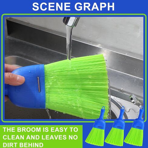 5 Pcs Whisk Broom Poly Fiber Handheld Brush Hand Broom Outdoor Broom Car Broom with Hang Hole for Cleaning Indoor Porches Floors Decks Driveways Dirt Dust in Saudi Arabia