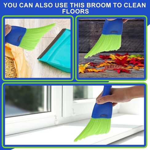 5 Pcs Whisk Broom Poly Fiber Handheld Brush Hand Broom Outdoor Broom Car Broom with Hang Hole for Cleaning Indoor Porches Floors Decks Driveways Dirt Dust in Saudi Arabia