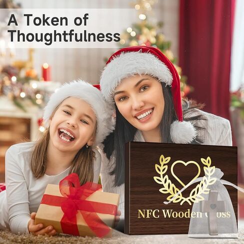 Walnut Wooden Cross Fidget - Touch to Read Bible Verse عبر الهاتف - جيب الصليب للمسيحيين ، الصلبان الخشبية الصغيرة للمعمودية ، التأكيد ، عيد الفصح ، عيد الميلاد in Saudi Arabia