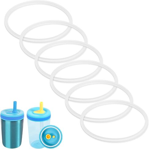 6pcs Replacement Rubber Gaskets for Zak Designs Kelso 15 oz, Leak Proof Silicone Cup Lid Gasket Sealing Ring Accessory for Zak Water Bottle, BPA-Free in Saudi Arabia