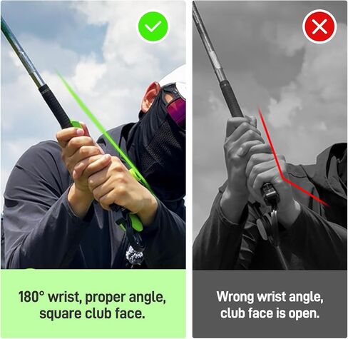 Terpink Golf Swing Trainer ، Trainer Golf Grip ، 2 في 1 في مربعات التحكم في المربعات ، ردود الفعل الفورية القائمة على الإحساس ، مساعدات التدريب ، مجموعة قبضة الجولف ، مدرب قبضة لتدريب ملحق وضع اليد الصحيح للمبتدئين in Kuwait