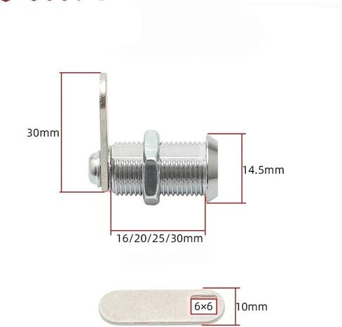 Cam Lock with 2 Keys Diameter 12mm Zinc Alloy Easy Installed for Cabinet Drawer Furniture Hardware 1Pcs(Length 40mm B) in Saudi Arabia