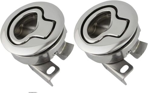 2Pcs Polished Stainless Steel Flush Boat Marine Latch Flush Pull Latches Handle Deck Hatch Marine Hardware in Saudi Arabia