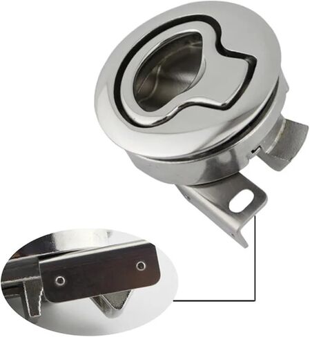 2Pcs Polished Stainless Steel Flush Boat Marine Latch Flush Pull Latches Handle Deck Hatch Marine Hardware in Saudi Arabia