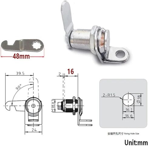 Cabinet Cam Lock Use Padlock for Locker Mailbox Storage Box Electronical Cabinet Wardrobe MS579 1Pcs(30mm) in Saudi Arabia