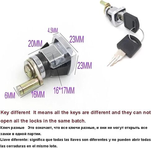 Snap Spring Type Blade Linkage Lock Used Metal Cabinets Filing Cabinets Industrial Mailboxes MA115 1Pcs(C) in Saudi Arabia