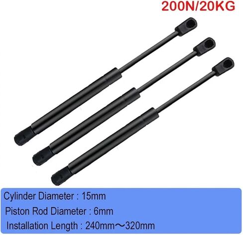 1pc 240-320mm 20kg/200n دعم الرفع الهيدروليكي الدعم الدعتر هيدروليكي المفصلي المطبخ للأثاث المفصلي (15-6-120-320) in Saudi Arabia