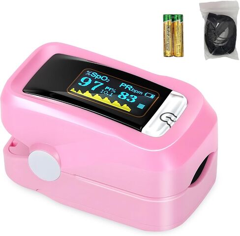 Oximeter, Pulse Oximeter, Oximeter with Lanyard, SpO2 Pulse Rate Blood Oxygen Saturation Monitoring, Fingertip Pulse Oximeter in Saudi Arabia