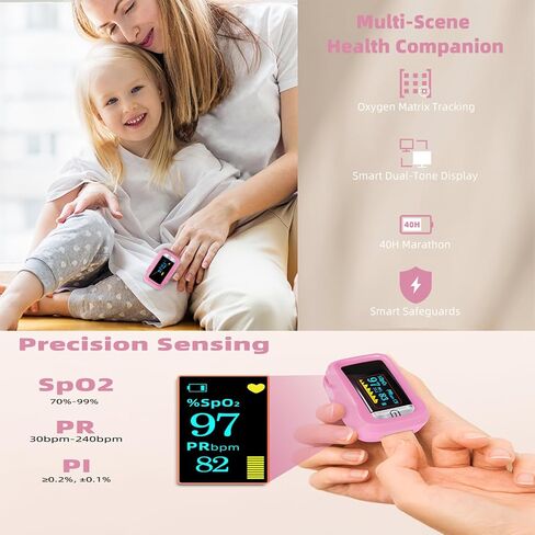 Oximeter, Pulse Oximeter, Oximeter with Lanyard, SpO2 Pulse Rate Blood Oxygen Saturation Monitoring, Fingertip Pulse Oximeter in Saudi Arabia