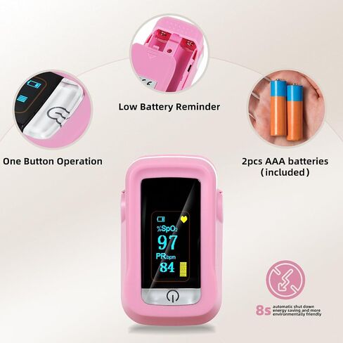 Oximeter, Pulse Oximeter, Oximeter with Lanyard, SpO2 Pulse Rate Blood Oxygen Saturation Monitoring, Fingertip Pulse Oximeter in Saudi Arabia