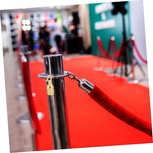 Cabilock 2 PCS غطاء نهاية الحبل الذهبي مع موصلات حبل سبيكة من سبيكة للاختراق الآمن لإغلاق الحاجز السهل التثبيت للتحكم في الحشود وإدارة قائمة الانتظار in Saudi Arabia