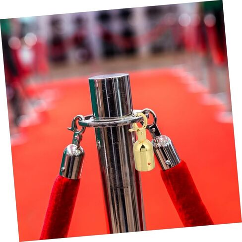 Cabilock 2 PCS غطاء نهاية الحبل الذهبي مع موصلات حبل سبيكة من سبيكة للاختراق الآمن لإغلاق الحاجز السهل التثبيت للتحكم في الحشود وإدارة قائمة الانتظار in Saudi Arabia
