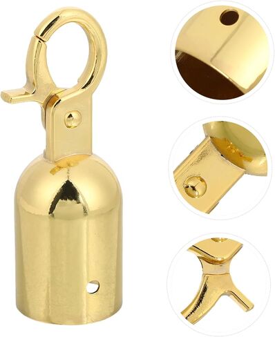 Cabilock 2 PCS غطاء نهاية الحبل الذهبي مع موصلات حبل سبيكة من سبيكة للاختراق الآمن لإغلاق الحاجز السهل التثبيت للتحكم في الحشود وإدارة قائمة الانتظار in Saudi Arabia