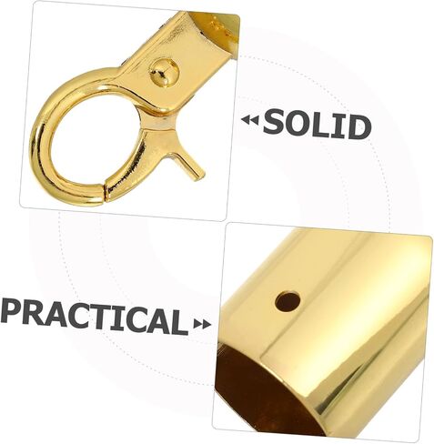 Cabilock 2 PCS غطاء نهاية الحبل الذهبي مع موصلات حبل سبيكة من سبيكة للاختراق الآمن لإغلاق الحاجز السهل التثبيت للتحكم في الحشود وإدارة قائمة الانتظار in Saudi Arabia