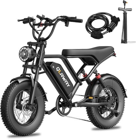 500W/750W FAT TIRE TREAL DIRT BIKE للبالغين ، 48V 13.5AH/18AH بطارية قابلة للإزالة 16 "/20" دراجة نارية كهربائية مع سرعة قصوى 31 ميل في الساعة ، ومجموعة 40-70 ميلًا ، تعليق كامل in Kuwait
