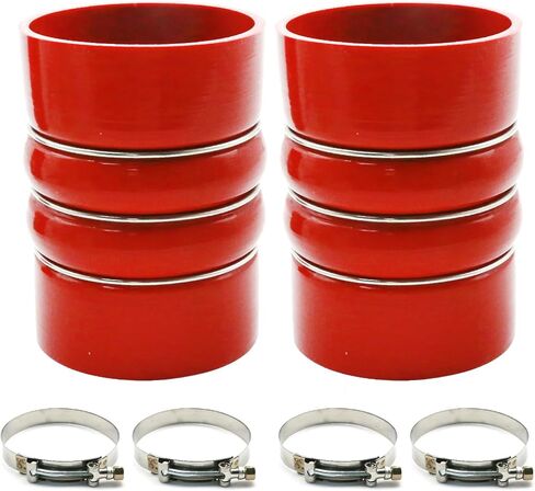 uoienrt 2pcs 4 "× 6" 4 بوصة خرطوم إنترنيو ، شحن مجموعات التمهيد خرطوم بارد الهواء مع مشابك t الترباس ، خرطوم توربو السيليكون (الأزرق) in Saudi Arabia