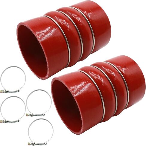 uoienrt 2pcs 4 "× 6" 4 بوصة خرطوم إنترنيو ، شحن مجموعات التمهيد خرطوم بارد الهواء مع مشابك t الترباس ، خرطوم توربو السيليكون (الأزرق) in Saudi Arabia