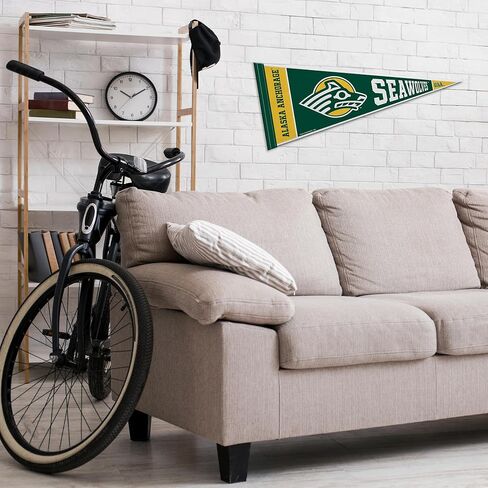 Rico Industries NCAA Alaska–Anchorage Seawolves 12" x 30" Felt Wall Décor Pennant - Great for Home/Bed Room/Man Cave Décor in Saudi Arabia