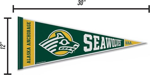 Rico Industries NCAA Alaska–Anchorage Seawolves 12" x 30" Felt Wall Décor Pennant - Great for Home/Bed Room/Man Cave Décor in Saudi Arabia