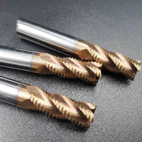 3/4/5/6/7/8/10mm Shank Solid Carbide Roughing End Mills HRC55 4 Flute CNC Milling Cutter Bits Router Bit for Metal Rough Machining(8.0X25X8DX75) in Saudi Arabia