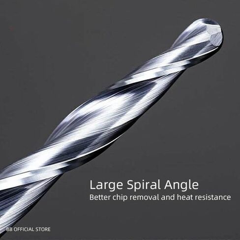 3.175mm 4mm shank taper ball nose end mill carbide carbide charbide router bit refived metal cnc milling cutter (r0.75x30.5xd6x75) in Kuwait