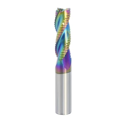 Roughing End Mill 1-20 Carbide 3 Flutes 4F for Steel Iron Aluminum MDF Fiberglass Acrylic Woodworking Copper Plastic(Blue 4F,6.0X20X75L) in Kuwait
