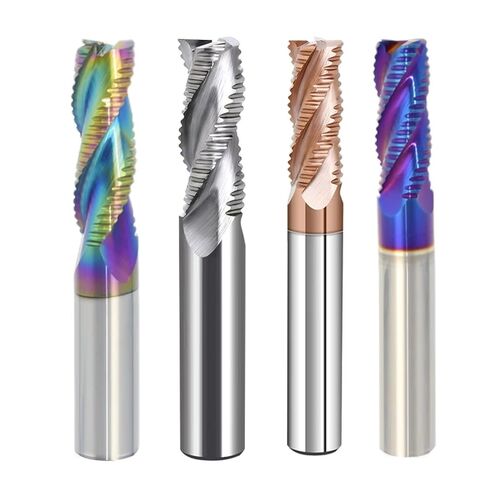 Roughing End Mill 1-20 Carbide 3 Flutes 4F for Steel Iron Aluminum MDF Fiberglass Acrylic Woodworking Copper Plastic(Blue 4F,6.0X20X75L) in Kuwait