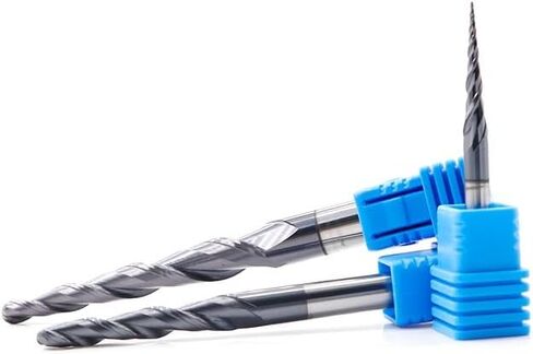 3.175mm 4mm 6mm 8mm Shank Carbide Ball Nose End Mills Ball Nose Tapered End Mill Router Bits CNC Taper Metal Milling Cutter(R0.75X20XD6X50L) in Saudi Arabia