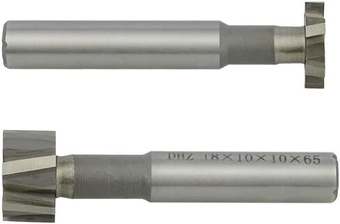 8/10/14/20mm Shank T Slot Milling Cutter HSS End Mill for Metal HSS Woodruff Key Seat Router Bit CNC Machine Milling Tool Router Bit(18x4x10x75L) in Saudi Arabia
