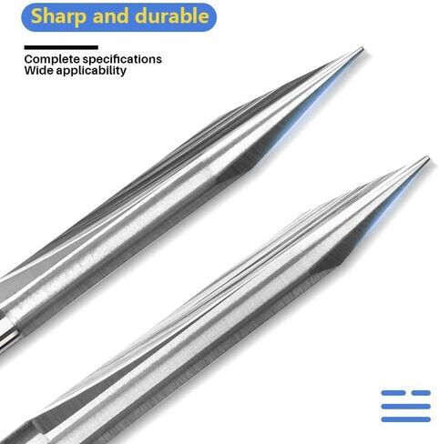 3.175mm Shank Straight V bit CNC Machine Bit Carbide End Mill CNC Router Bit Milling Cutter for Woodworking (25x0.3x4.0) in Saudi Arabia
