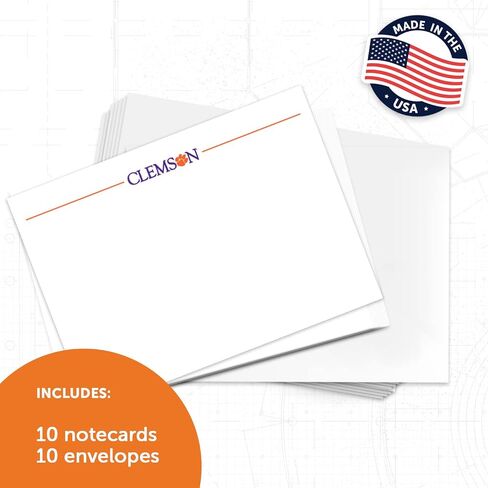 Desert Cactus Clemson University 10 Pack Notecards Stationery Cardstock Includes Envelopes Memo Party Thank You (Notecard 1b) in Saudi Arabia
