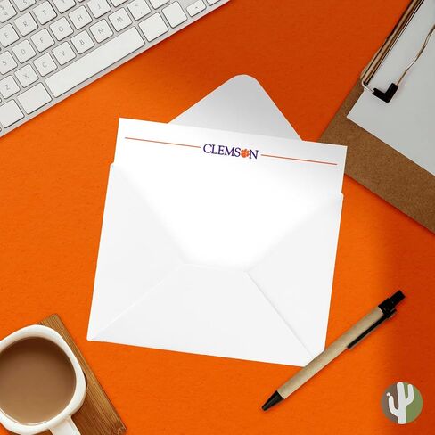 Desert Cactus Clemson University 10 Pack Notecards Stationery Cardstock Includes Envelopes Memo Party Thank You (Notecard 1b) in Saudi Arabia
