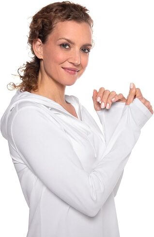 Coolibar Upf 50+ نساء كاتالينا هوديي أعلى تونك in Saudi Arabia