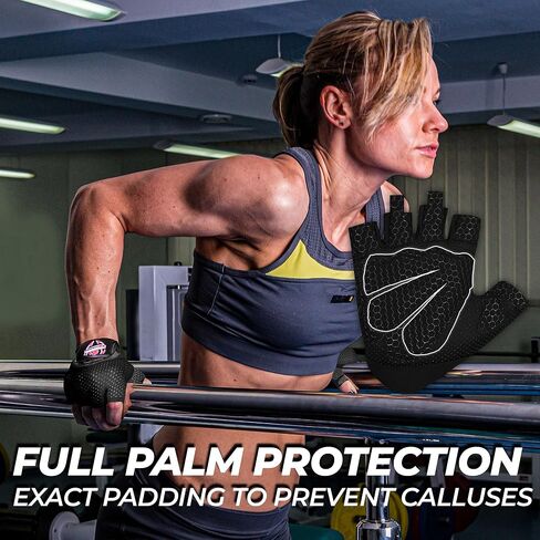قفازات رفع الأثقال المعركة مع حماية كاملة من النخيل ، قفازات التمرين للرجال ، قفازات صالة رياضية للتنفس لرفع الأثقال ، اللياقة البدنية ، ركوب الدراجات ، السحب ، in Kuwait