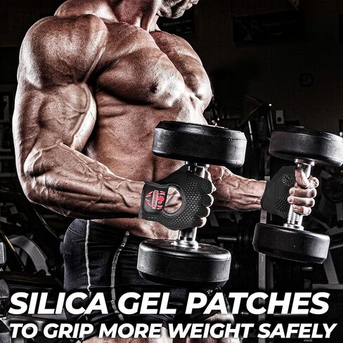 قفازات رفع الأثقال المعركة مع حماية كاملة من النخيل ، قفازات التمرين للرجال ، قفازات صالة رياضية للتنفس لرفع الأثقال ، اللياقة البدنية ، ركوب الدراجات ، السحب ، in Kuwait