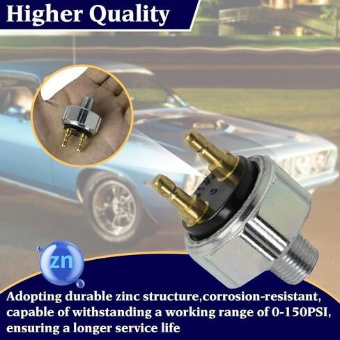 مفتاح ضوء الفرامل الهيدروليكي المنخفض الضغط ، تنشيط 45psi ، 1/8 "منفذ عالمي NPT ، مناسب لسيارات فورد آند موبار - يعمل على تشغيل مصابيح الفرامل في 45psi ， أنظمة الفرامل العالمية - قطع استبدال مثالية in Saudi Arabia
