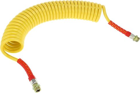 30 Circle Air Brake Hose Oil Cooler Coiled Short Tail Line Brake Coil Cable for Trucks Tractors Assembly with M22x1.5 NPT Fitting Green 24.5 Feet in Saudi Arabia