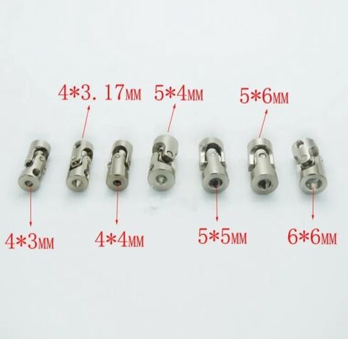 1pc Metal Universal Joint couplings, Universal Joint Head, Multi Specification Vehicle and Ship Model Fittings(3mmX5mm OD11 L23) in Saudi Arabia