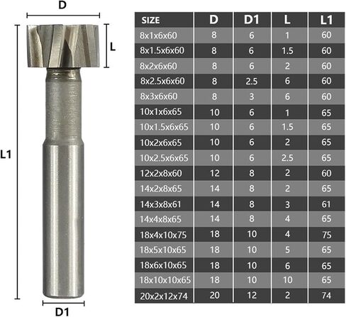 T Mill End Mill ، T-Slot Milling Router بت 8-20 مم المعدني أداة Keyway أداة Tungsten Carbide نهاية in Kuwait
