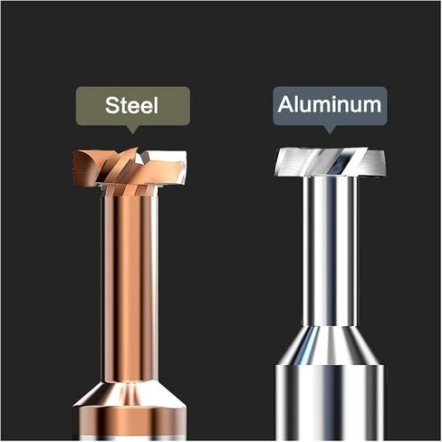 T Slot End Mill, T Slot Milling Coated Carbide HRC55 End Mill Alloy Tungsten Steel Slotting Bits 1pcs in Saudi Arabia