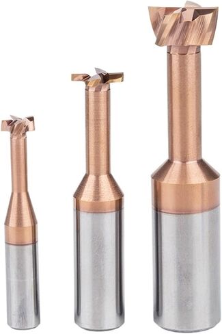 T Slot End Mill, T Slot Milling Coated Carbide HRC55 End Mill Alloy Tungsten Steel Slotting Bits 1pcs in Saudi Arabia