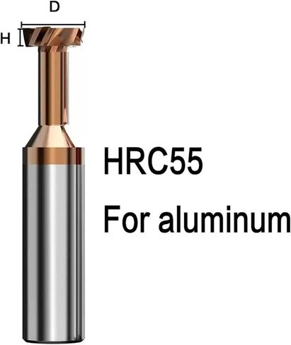 T Slot End Mill, T Slot Milling Coated Carbide HRC55 End Mill Alloy Tungsten Steel Slotting Bits 1pcs in Saudi Arabia